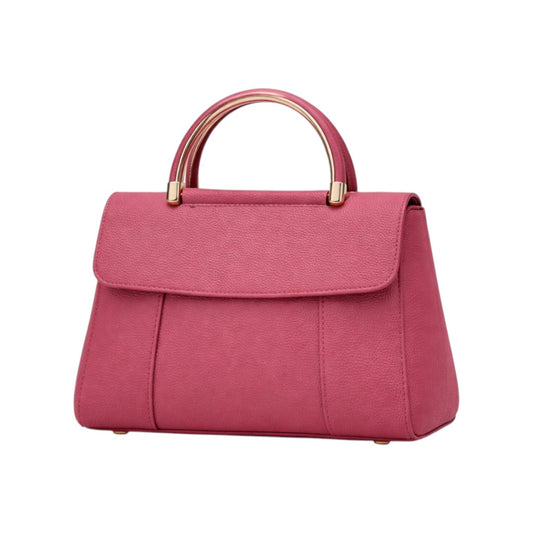 Garve Elegant Rose Pink Structured Handbag