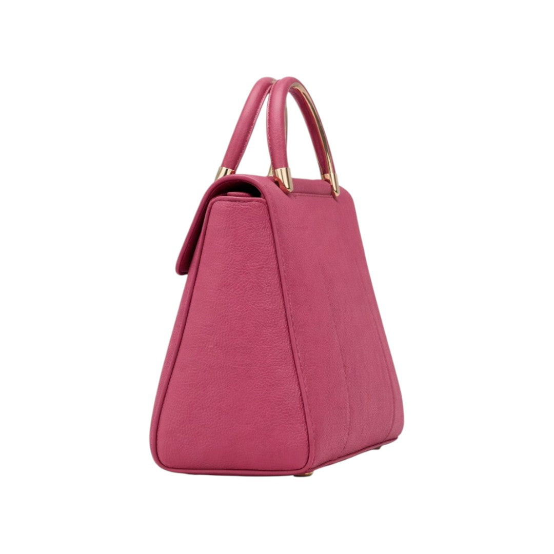 Garve Elegant Rose Pink Structured Handbag